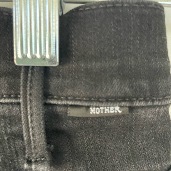 Mother, 24, The Hustler ankle fray women black denim designer raw hem flare jean - Picture 3 of 11